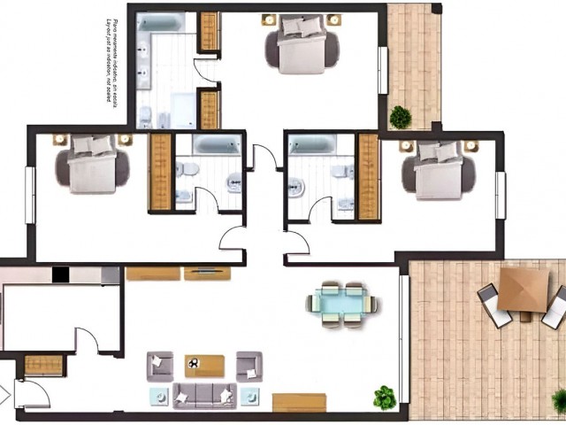 Apartamento con 3 Dormitorios  en La Quinta