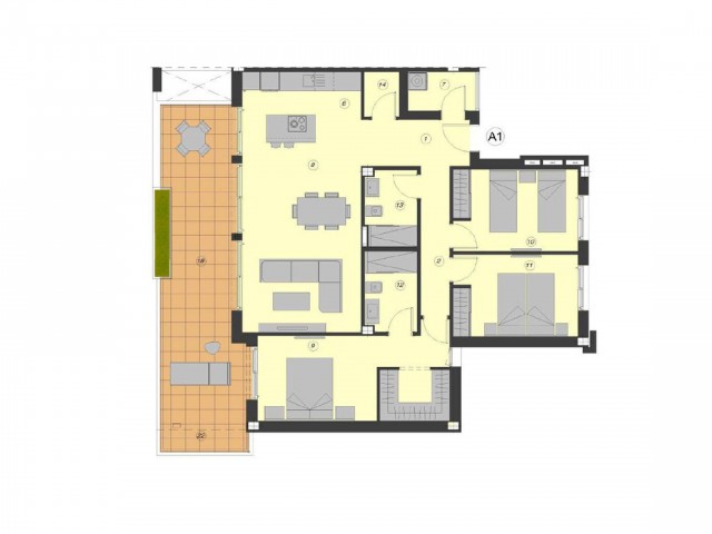 2 Schlafzimmer Apartment in Atalaya