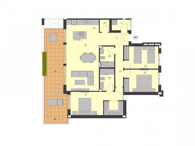 Apartamento con 3 Dormitorios  en Atalaya