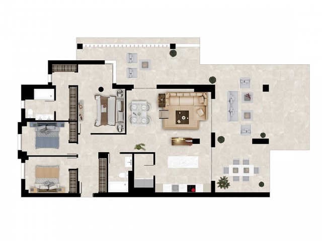 2 Soveroms Leilighet i Atalaya