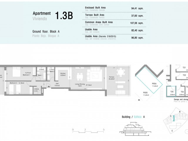 Appartement avec 3 Chambres  à Estepona