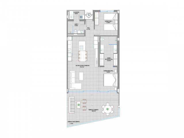 Apartamento con 3 Dormitorios  en Benalmadena Costa