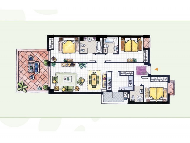 Appartement avec 3 Chambres  à Elviria