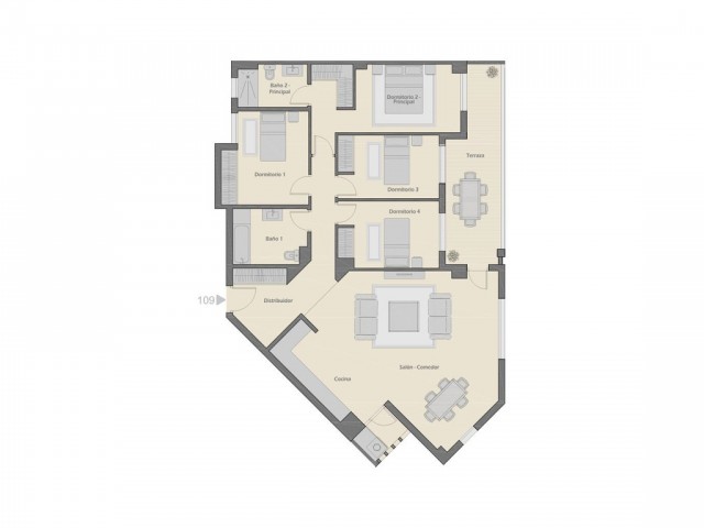 3 Soveroms Leilighet i Nueva Andalucía