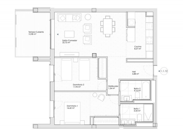 Appartement avec 2 Chambres  à Estepona