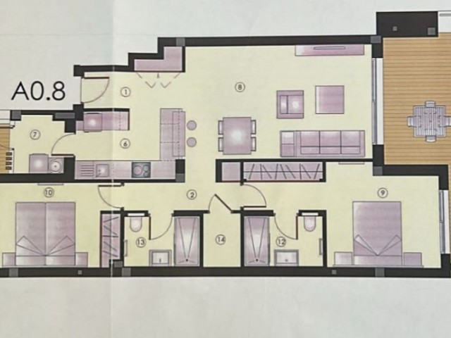 2 Schlafzimmer Apartment in Bel Air