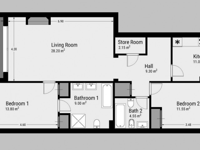 2 Slaapkamer Appartement in Los Flamingos