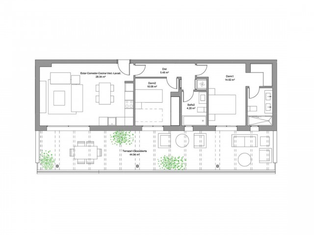 2 Slaapkamer Appartement in Torremolinos