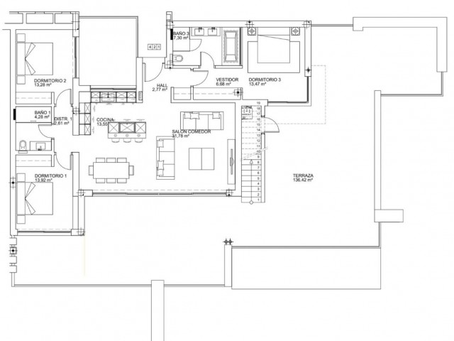 3 Slaapkamer Appartement in Ojén