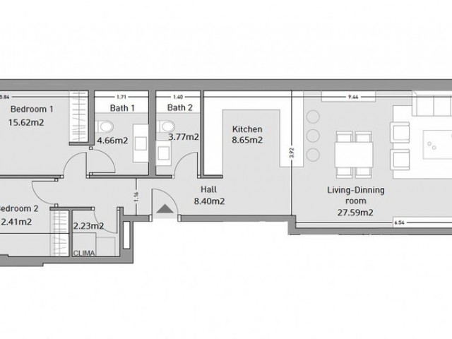 2 Schlafzimmer Apartment in Estepona