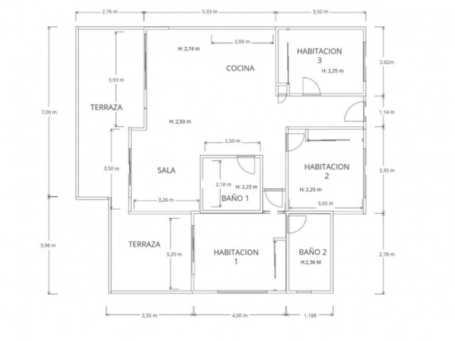 Appartement avec 3 Chambres  à Riviera del Sol